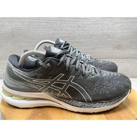 Asics Gel Kayano 28 Black Lace Up Athletic Sneaker Running shoes Mens 8.5 - Picture 1 of 10